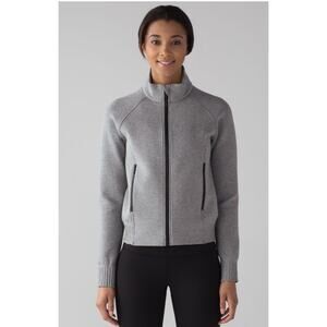Lululemon NTS Jacket Heathered Medium Grey Black Women's Size 4